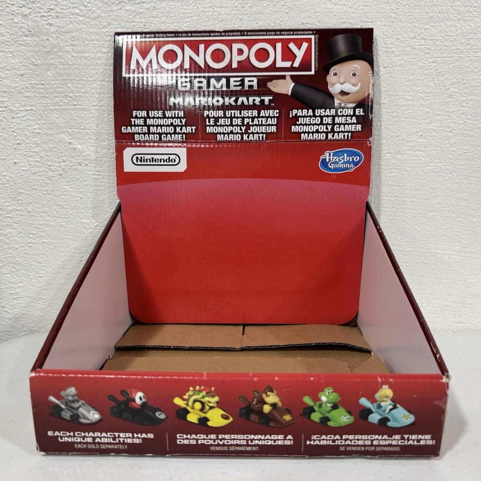 EMPTY Mario Kart Monopoly Gamer Power Pack Display Box Nintendo Hasbro Retail