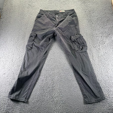 Wrangler Pant Mens 32x30 Gray Cotton Cargo Straight Leg Utility Workwear Stretch