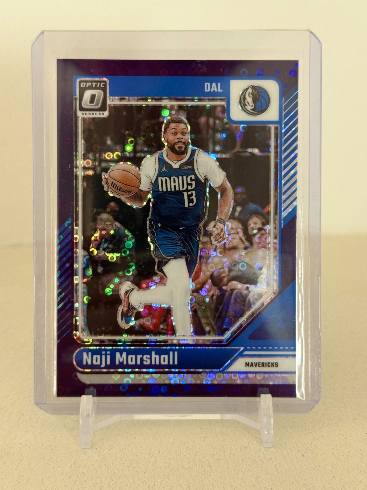2025-26 Donruss Optic #118 NAJI MARSHALL Fast Break Purple Disco Prizm /99