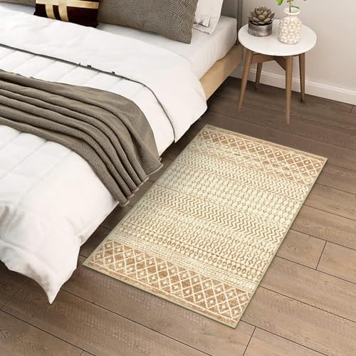 Moroccan Vintage Area Rug, 2x3 Soft Non Slip Indoor Front Door Mat, Low Pile - Bild 3 von 7