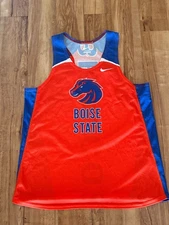 Boise State Broncos Nike Adult Size M Running Tank Top NCAA Spell Out Back