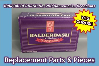 1984 Balderdash Board Game No 250 Gameworks Creations REPLACEMENT PARTS/PIECES