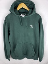 Adidas Hoodie Mens Large Forest Green Pullover Trefoil Sweatshirt
