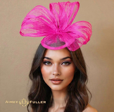 Hot Pink Kentucky Derby Hat Silk Royal Ascot Fascinator Del Mar Fascinator