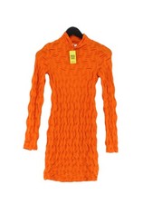 Topshop A-Line Midi Dress XS in Orange