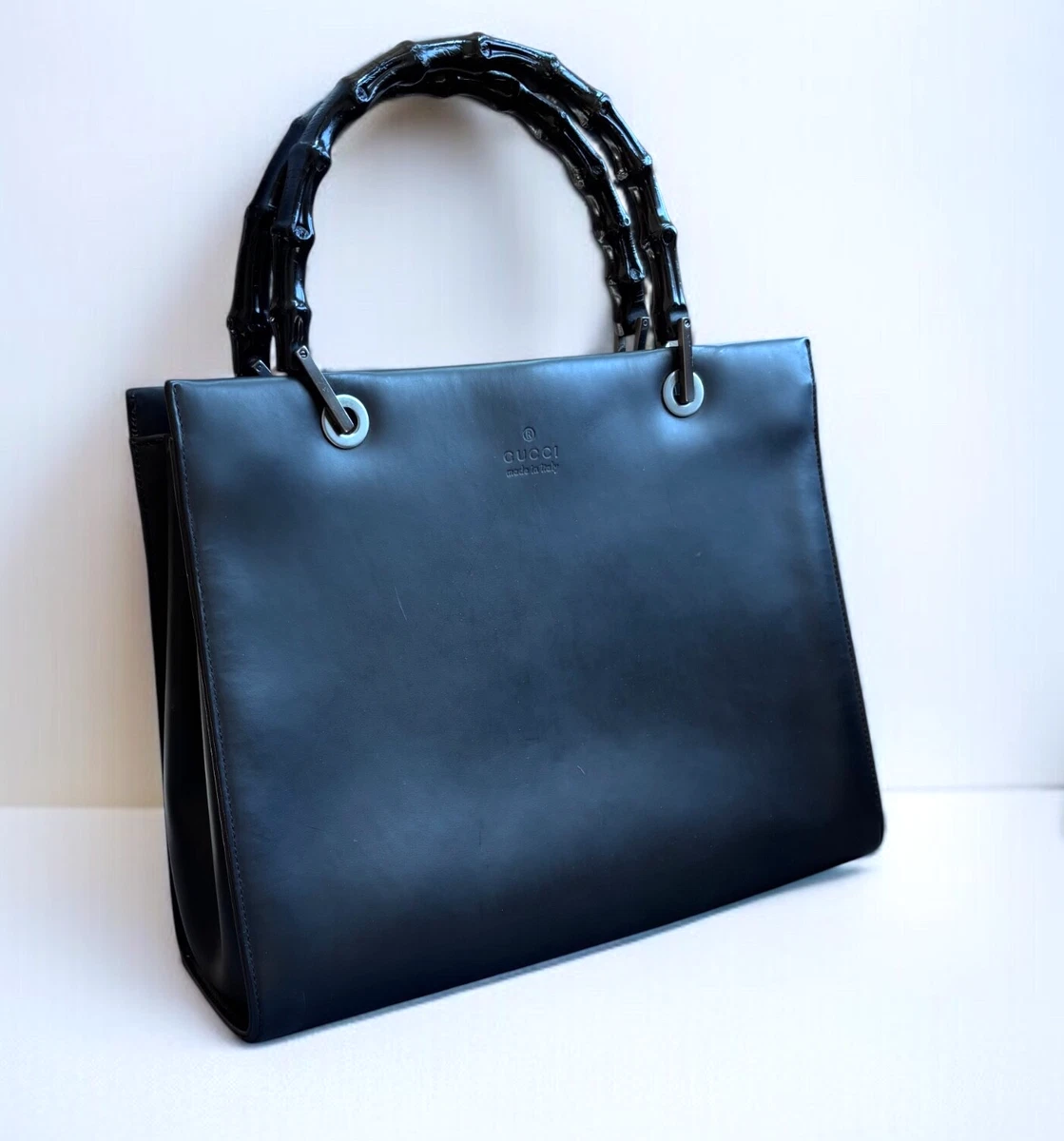 バッグ GUCCI Bamboo Handle Black Leather Bag Gucci Bamboo 1947 mini bag in black leather | GUCCI® CA