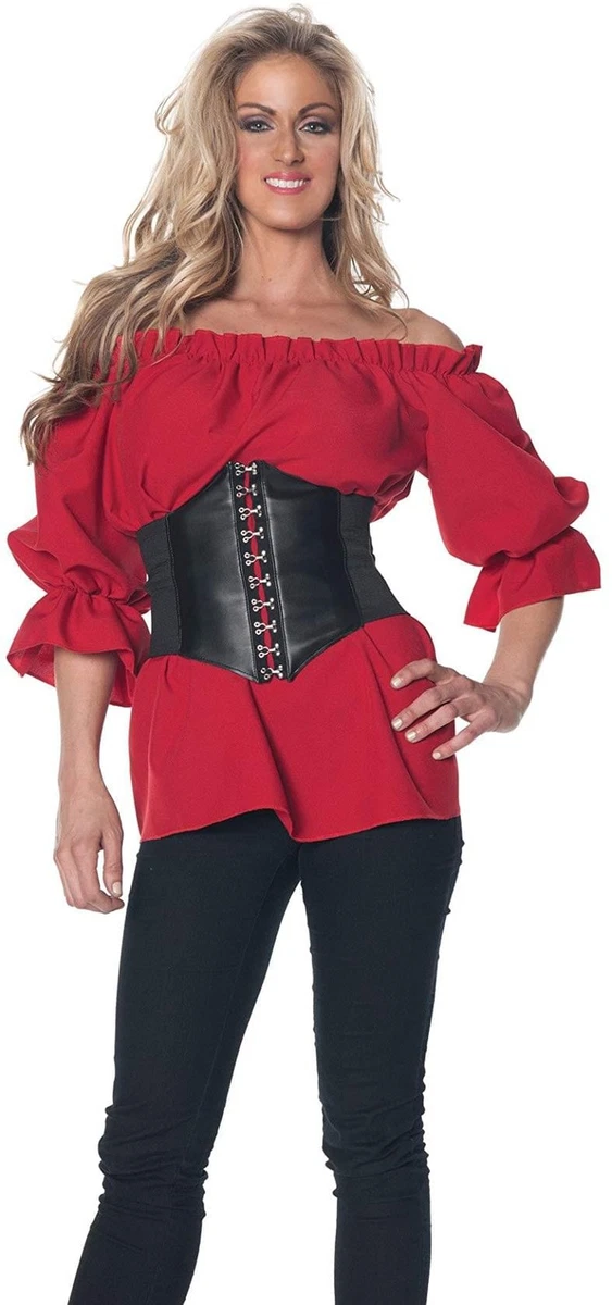 Disfraz De Adulto Renacimiento Blusa Roja