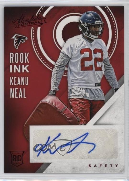 2016 Panini Absolute Rook Ink Red Keanu Neal #46 Rookie Auto RC 14xw