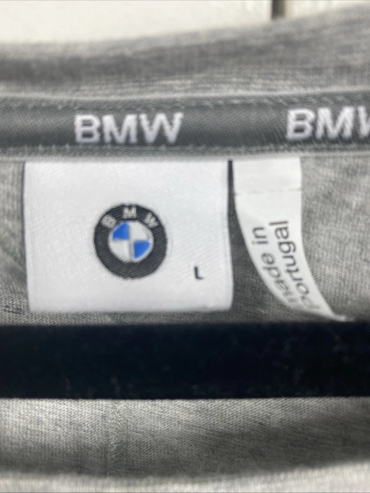 Camiseta BMW Gris Mujer Grande Rara Oro Rosa Botón BMW Foto 4 de 4