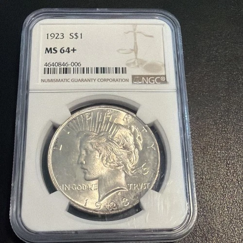 1923 Silver Peace Dollar - NGC MS64+