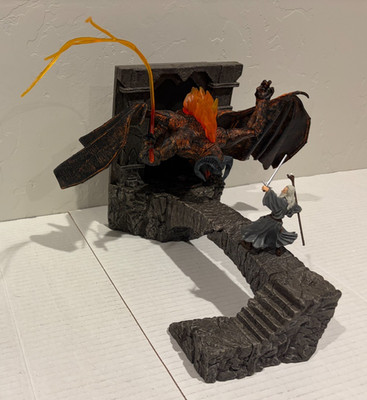 BALROG Lord of the Rings Scene AOME Bridge at Khazad-Dum 2003 Play Along Figures