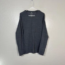 Mack Weldon Shirt Mens Large Gray Long Sleeve Performance Stretch Knit Athletic