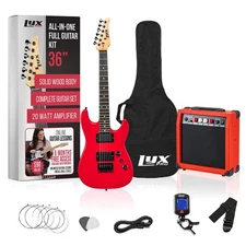 LyxPro 36 Inch Electric Guitar and Kit for Kids with 3/4 Size Beginner’s , Amp,