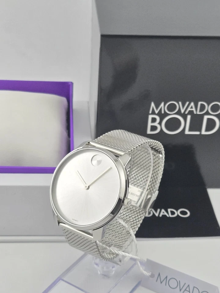 Reloj pulsera Movado Bold para hombre esfera plateada malla - 3600589 (precio de venta sugerido por el fabricante 595 USD) Foto 2 de 4