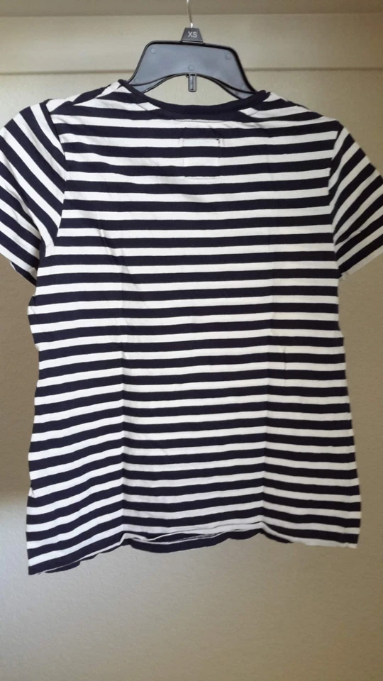 Camiseta Real SUPERDRY CO TradeMark Japón Mujer EE. UU. 6 Logo Rayas Usada Foto 2 de 4