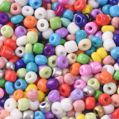 1000/500/200 Stück 2mm 3mm 4mm Klein Rund Opak Glas Lose Spacer Perlen