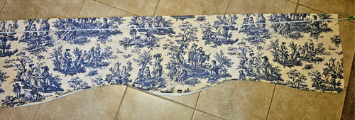 Waverly Classics blau & creme Toiletten Fenstervorhang Volant 15”x78” FÜNF Volants - Bild 4 von 7