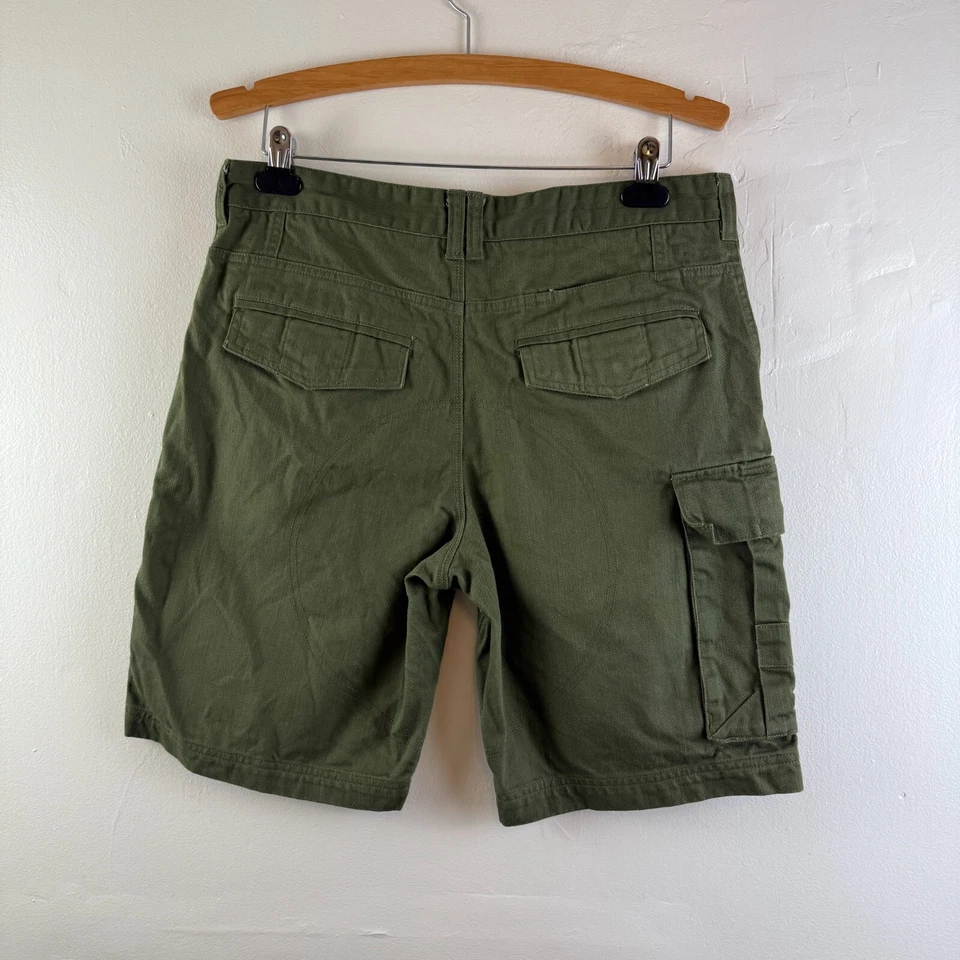 Staple Pigeon Cargo Canvas Shorts Men's Size 32 Green Outdoor Hike Utility - Image 4 of 4