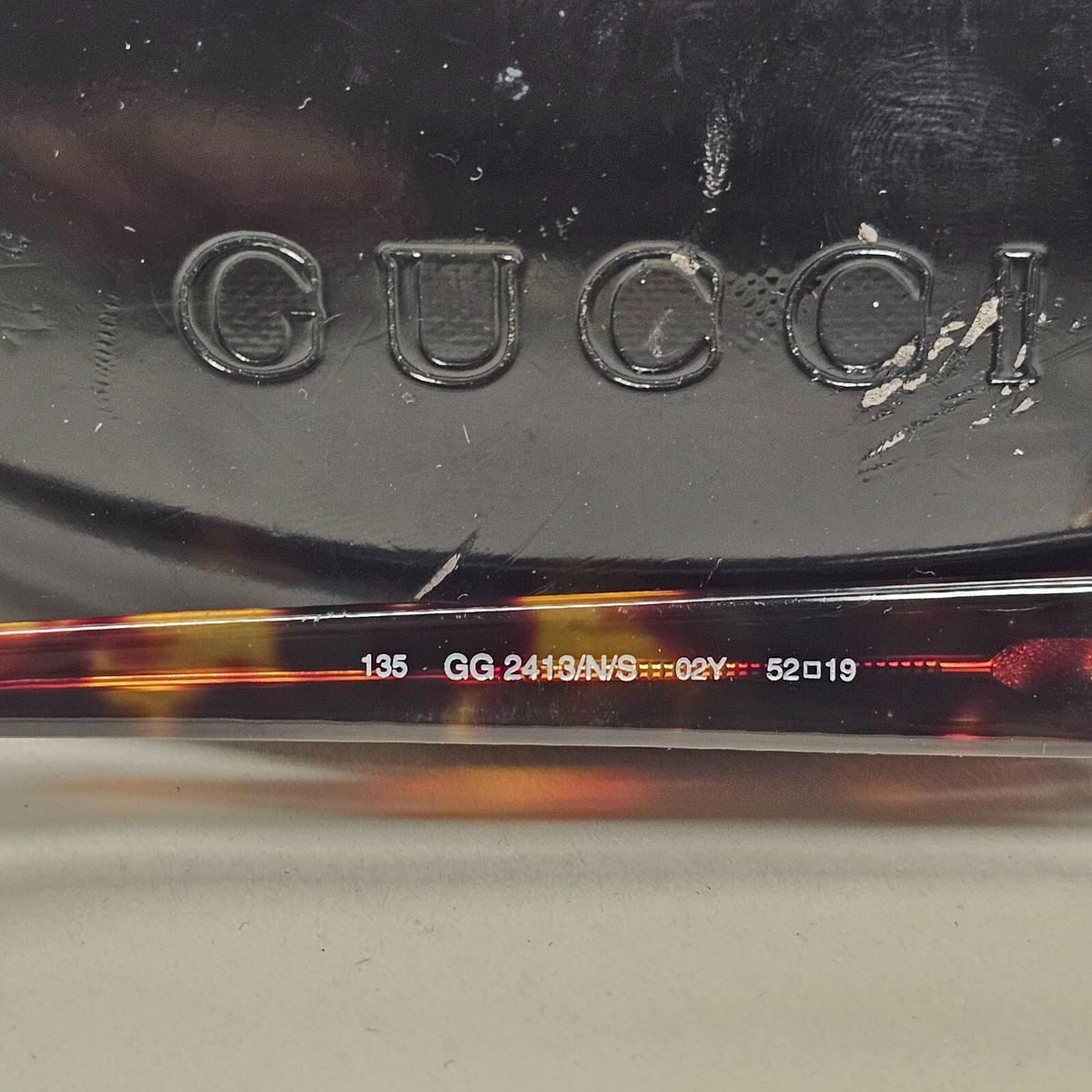 グッチー　42/44 トゥームーン Gucci Sunglasses 1997 Vintage Brown Tortoise Oval GG 2413/N