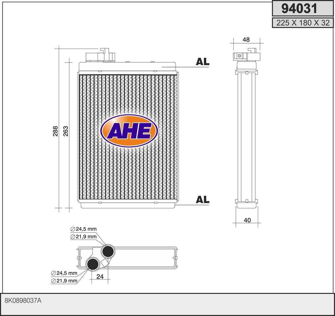 Radiateur de chauffage Audi Q5 3.0 TDI Quattro et A4 Avant
