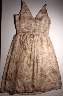 VERO MODA_Josephine Flower_Kleid_Gr.36/S_gelb/beigegeblumt_Chiffon_wie NEU_Top!