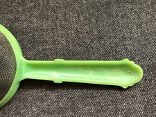 Vintage ANDROCK Green Plastic Wire Mesh Strainer Art Deco