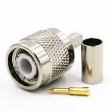 TNC Male Plug Crimp RG58 RG142 RG400 RFC195 RF Connector Quick USA Shipping