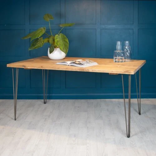 Hairpin dining cheap table and bench