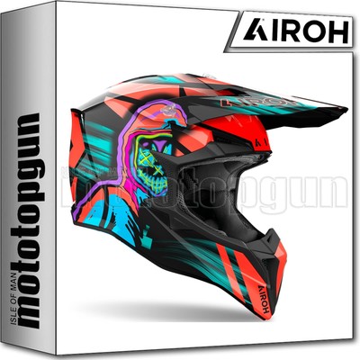 AIROH HELMET CROSS MOTORBIKE WRC32 WRAAAP CYBER ORANGE GLOSS SZ. M
