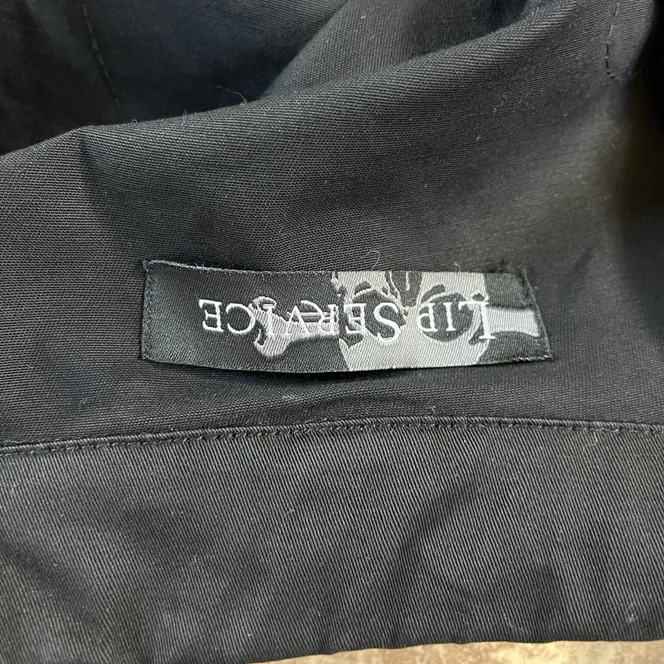 Lip Service Slim Fit Black Slayer Jacket w Zipper Pockets & Buckle Sleeves SMALL - Image 3 of 4