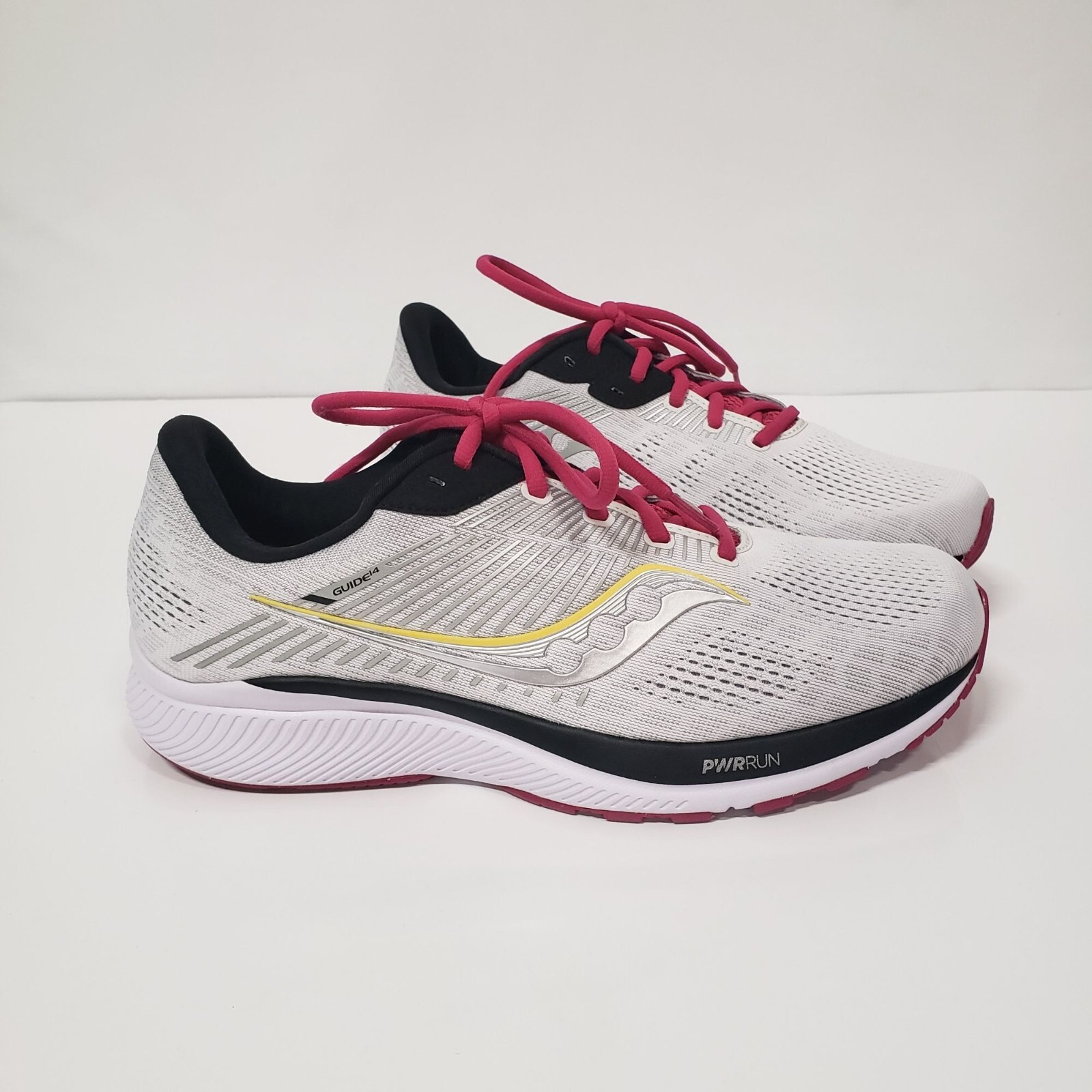 Saucony Women's Guide 14 Running Shoe in Alloy/Cherry - Size 11 WIDE thumbnail 4