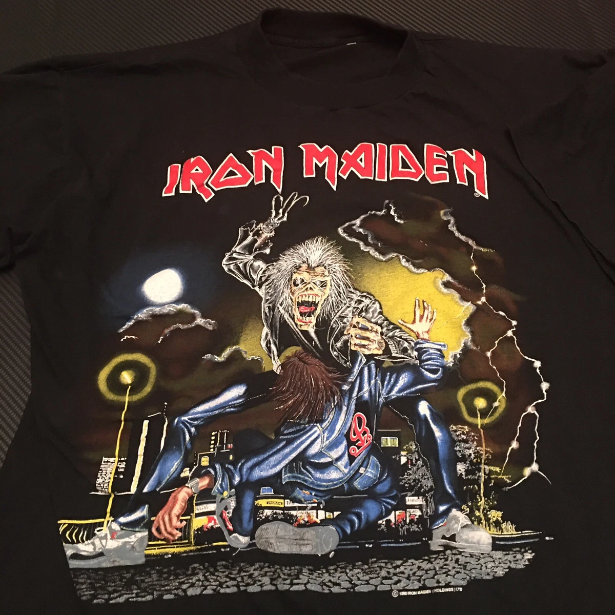 IRON MAIDEN Vintage T-shirt☠️ 1991 No Prayer On The Road Tour🔥Single Stitch🔥Ed