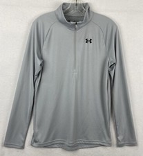 Under Armour UA Tech 2.0  Zip Boys Active Top YXL Gray 1363286 READ