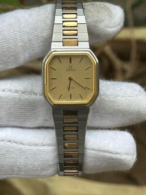 Omega De Ville Cal.1365 Quartz Women Integrated Bracelet Textured