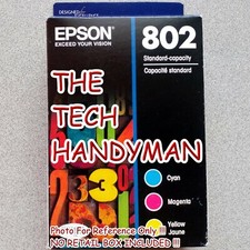 3-PACK EPSON GENUINE 802 COLOR INK NO RETAIL BOX WORKFORCE PRO WF-4720