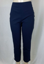 NWT Talbots Slimming Crop Stretch Pants  Navy Blue  Size 8
