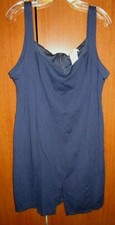 Love Squad Navy Dress Sz 2X Rayon Nylon Spandex Polyester lining Bust 47 L 30