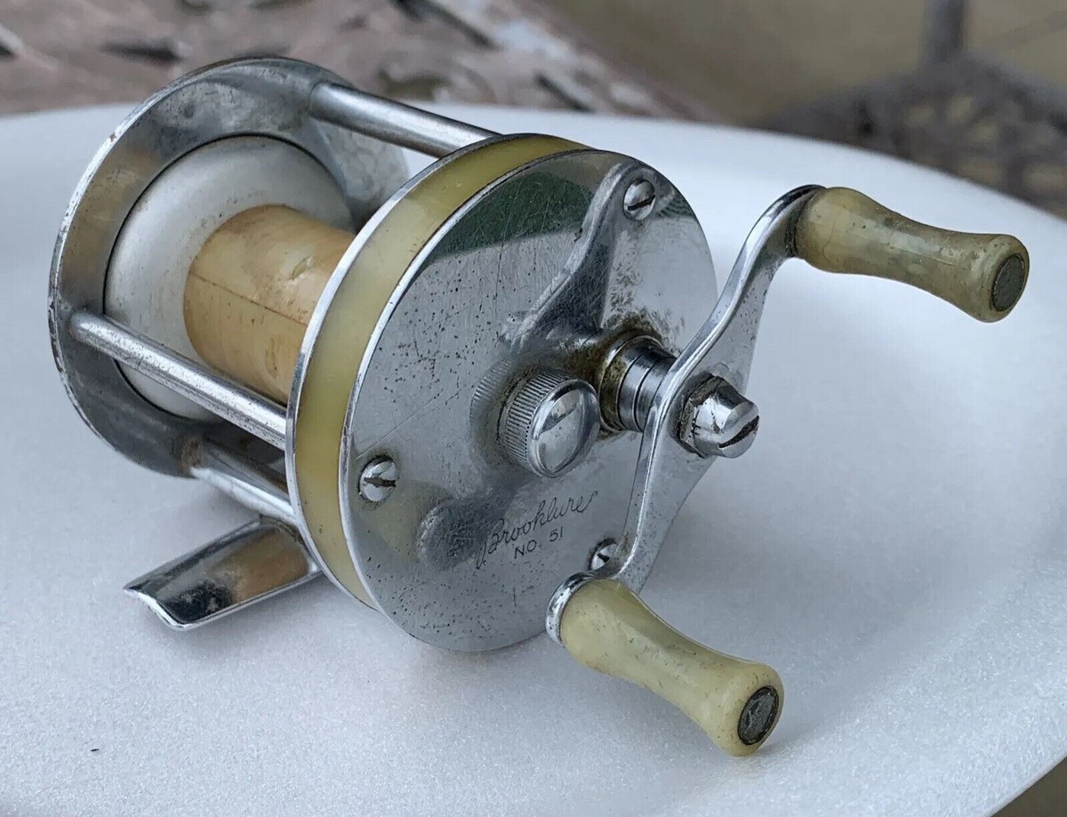 リール S.Poplawski Brooklure No.51 BROOKLURE No. 51 FISHING REEL Vintage Working Condition Rare