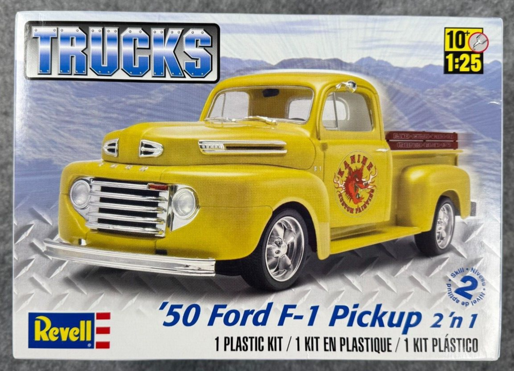 Revell 1950 Ford F-1 Pickup 2 in 1 Model Kit 7203 Partially Assembled