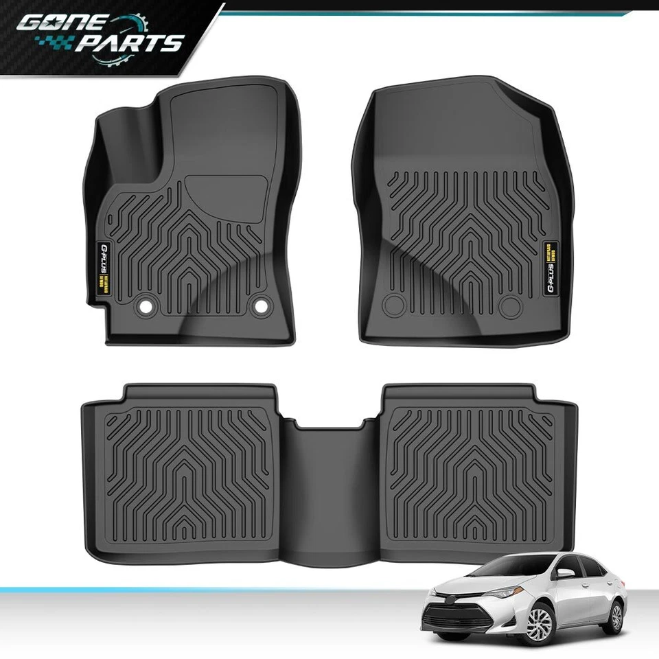 Floor Mats Protection Liners Fit For 2014-2019 Toyota Corolla All Weather TPE Foto 2 de 4
