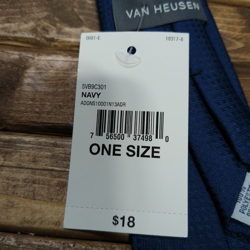 Lot Of 10 Boys Van Heusen Clip On Neck Tie Navy Blue One Size Polyester 5VB9C301 - Picture 6 of 8