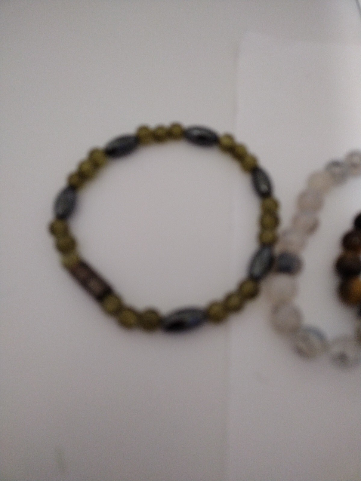 5 Strtchy Braclets Semiprecious - image 10