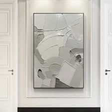 Advanced Gray Wind Oil Painting Abstract Handmade Canvas Decorative Mural