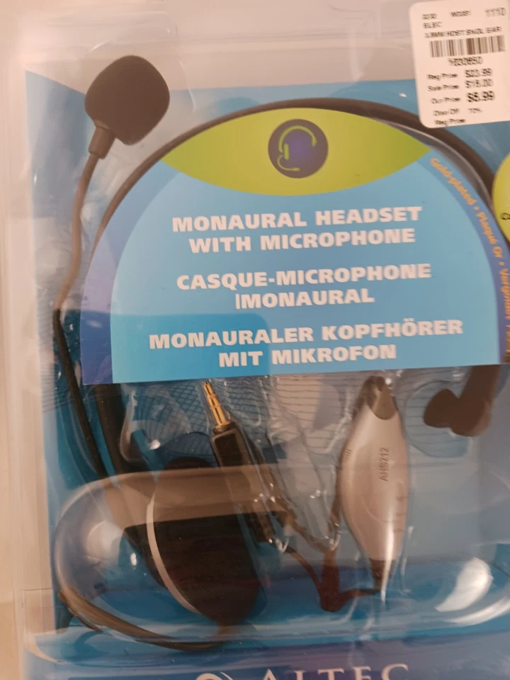 NEW Altec Lansing Stereo Headset Microphone Headband Gaming Video Conference - Image 2 of 4