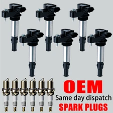 OEM 6X Ignition Coils + 6X Iridium Spark Plugs For Buick Cadillac 3.6L V6 UF375