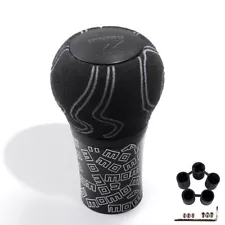 momo ULTRA BLACK EDITION Graffiti Suede leather Manual Gear Stick Shift Knob