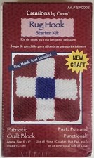 CREATIONS by CARON Rug Hook 6"x6" PATRIOTIC QUILT BLOCK Starter Kit 6146144
