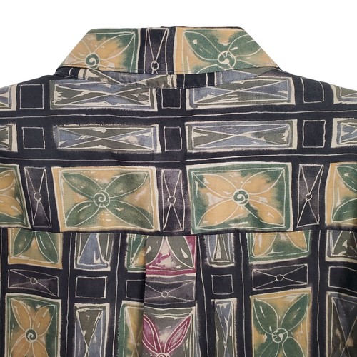 Tori Richard Mens Size XL Vintage Hawaiian Cotton Multicolor Windowpane Print - Picture 11 of 11