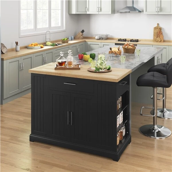 Kitchen cart with storage and seating hot sale