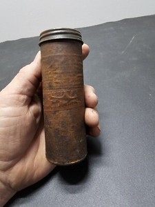 Vintage Gypsy Fish Bait Oil Bottle Shipping Tube Only No Bottle